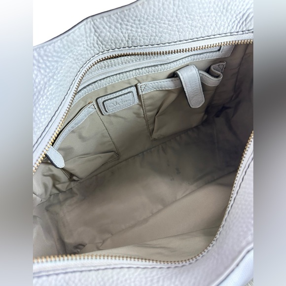 Vintage COLE HAAN white pebbled leather shoulder bag purse multi pockets - Picture 10 of 14